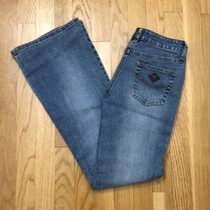 Vintage Mid-Rise Regular Wash Flare Jeans